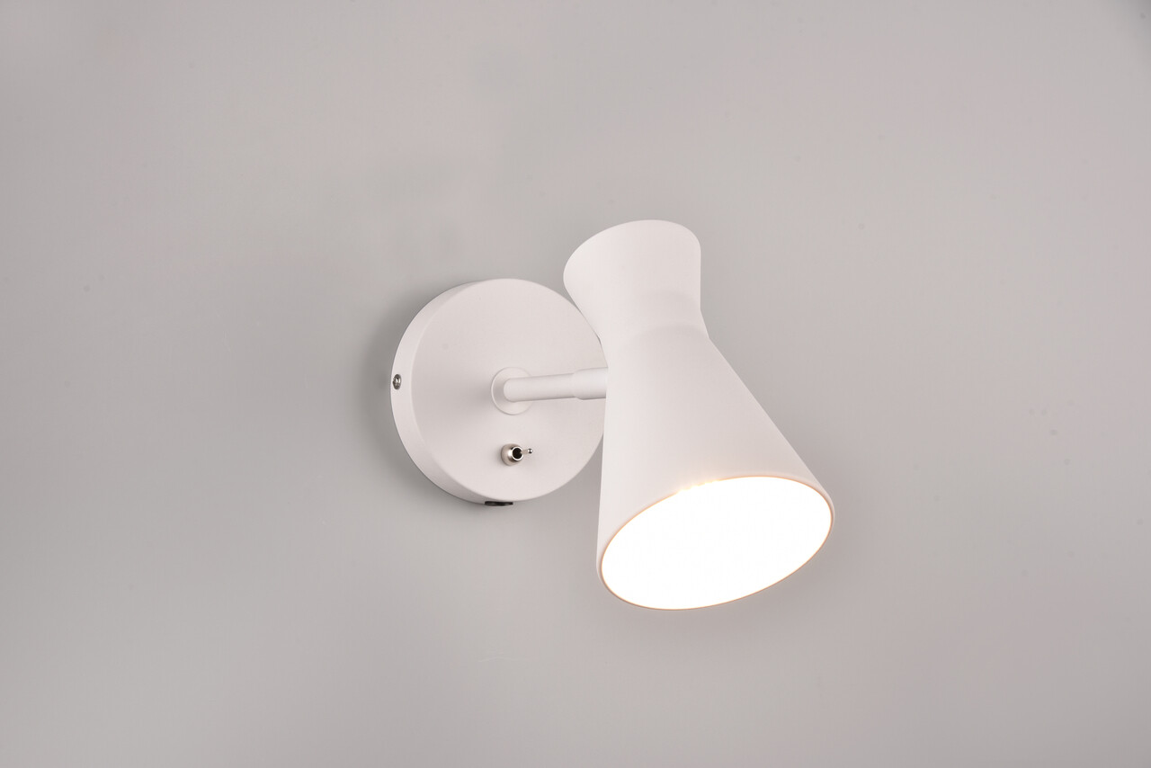 Aplica de perete Enzo, RL, 11.5x11.5x16.5 cm, 10W, 1x E27, metal, alb mat - imagine 7